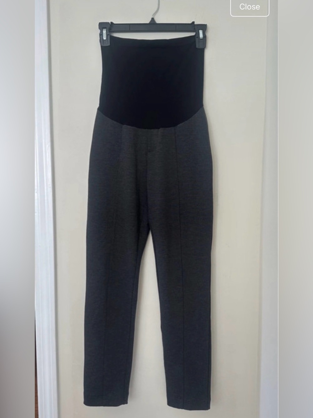 Motherhood Maternity Black Top with White Label